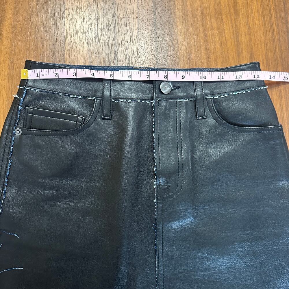 Frame Le Mini Stagger Geniune Leather Skirt, Indie Sleaze, $498 MSRP, Size 23 - Picture 5 of 9